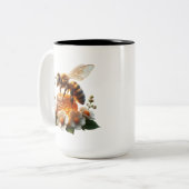 Bee My Honey | Süßes romantisches Geschenk Zweifarbige Tasse (Vorderseite Links)