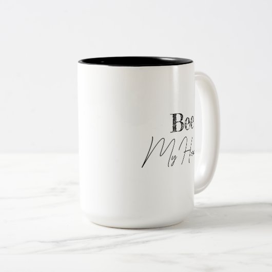 Bee My Honey | Süßes romantisches Geschenk Zweifarbige Tasse (VorderseiteRechts)