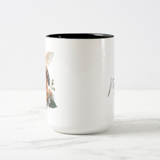 Bee My Honey | Süßes romantisches Geschenk Zweifarbige Tasse (Mittel)