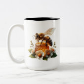 Bee My Honey | Süßes romantisches Geschenk Zweifarbige Tasse (Links)