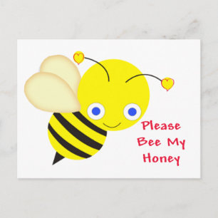 Bee My Honey Valentine Feiertagspostkarte