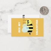 Bee My Mini Valentine Mitteilungskarte (Vorderseite/Rückseite Beispiel)