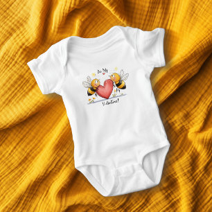 Bee My Valentine Baby Strampler