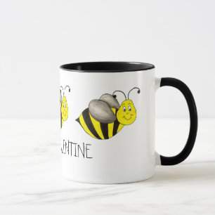 Bee My Valentine Bumblebee Valentine's Day Tasse