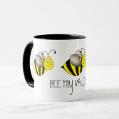 Bee My Valentine Bumblebee Valentine's Day Tasse (Vorderseite Links)