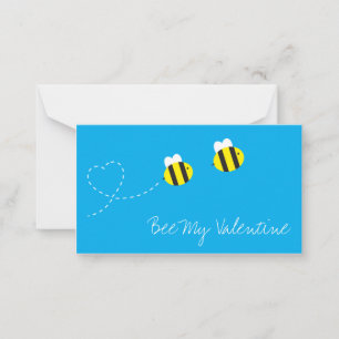 Bee My Valentine Card Mitteilungskarte
