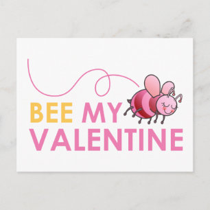 Bee My Valentine Feiertagspostkarte
