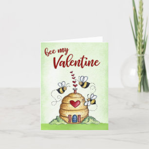 Bee My Valentine Karte