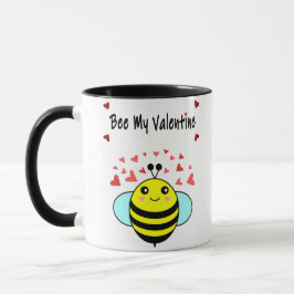 Bee My Valentine - Niedlicher Tag des Bienenwalds Tasse
