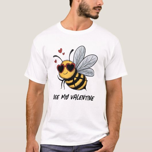 Bee My Valentine T-Shirt (Vorderseite)