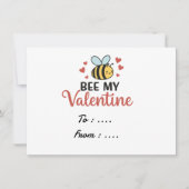 Bee My Valentine , Valentinstag Geschenkkarte Mitteilungskarte (Vorderseite)