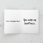 Bee My Valentine's Day Card Karte (Innenseite)