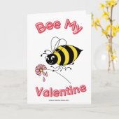 Bee My Valentine's Day Card Karte (Gelbe Blume)