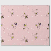 Bee nahtloses Muster auf pastellfarbenem Hintergru Geschenkpapier (Flach)