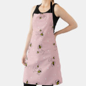 Bee nahtloses Muster auf pastellfarbenem Hintergru Schürze (InSitu)