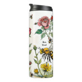 Bee Nice Bee Kind Bienen und Wildblumen Thermosbecher (Nach rechts gedreht)