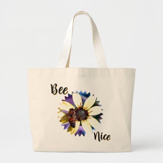 Bee Nice Large Tote Bag Jumbo Stoffbeutel (Vorne)