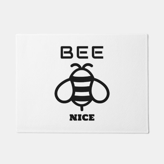 Bee Nice with Minimal Design Fußmatte (Vorderseite)