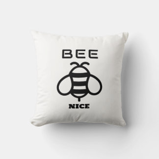 Bee Nice with Minimal Design Kissen