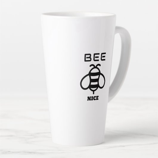 Bee Nice with Minimal Design Milchtasse (Rechte Ecke)
