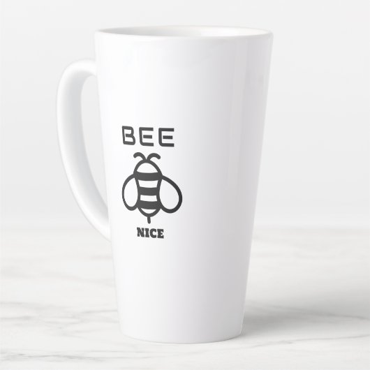 Bee Nice with Minimal Design Milchtasse (Linke Ecke)