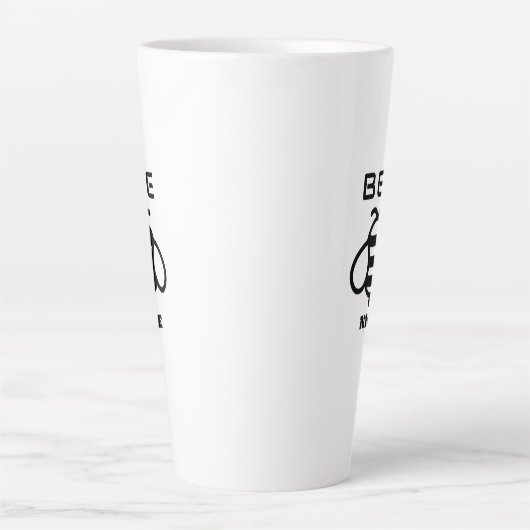 Bee Nice with Minimal Design Milchtasse (Vorderseite)
