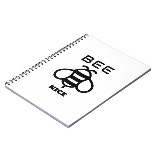 Bee Nice with Minimal Design Notizblock (Linke Seite)