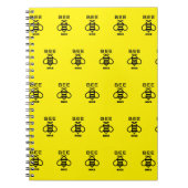 Bee Nice with Minimal Design Notizblock (Vorderseite)