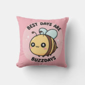 Bee Nursery Pillow – Cute Bumblebee Decor Kissen (Vorderseite)