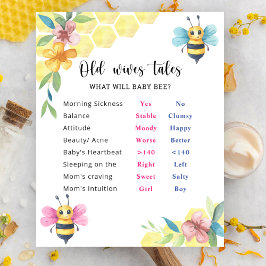Bee Old Ehefrauen Tales Gender Reveal Board Poster