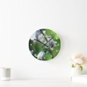 Bee On Bluebell Flower Personalized Runde Wanduhr (Zuhause)