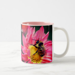 Bee On Blume Digital Art Personalisiert Zweifarbige Tasse