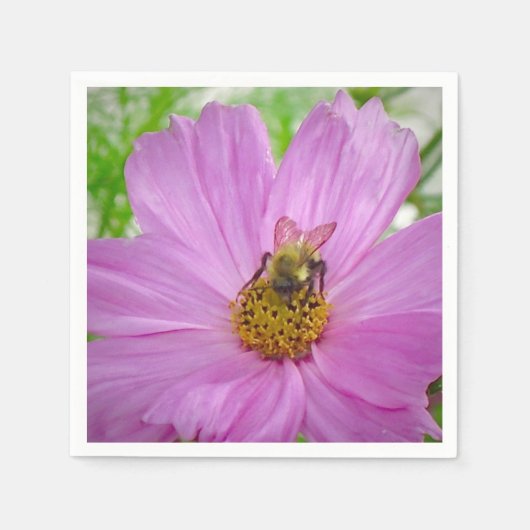 Bee On Blume Napkin Serviette (Vorderseite)