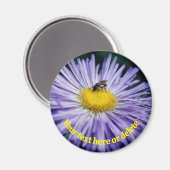 Bee On Purple Daisy Flower Personalized Magnet (Vorderseite/Rückseite)