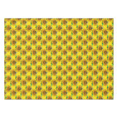 Bee on Sunflower Flower Pattern Design Yellow Tischdecke (Vorderseite (Horizontal))