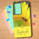 Bee On Sunflower Initial Letter Monogram Samsung Galaxy Hülle<br><div class="desc">Dieses Design zeigt ein nah-up Foto einer Biene auf einem Viertel einer Sonnenblume mit einem ersten Buchstaben Monogramm und Namen. Personalisieren Sie den Text in den Vorlagenfeldern, entfernen Sie den Text oder bearbeiten Sie ihn mithilfe des Entwurfstools, um einen Schriftart in der gewünschten Form, Größe und Farbe auszuwählen. Sie können...</div>