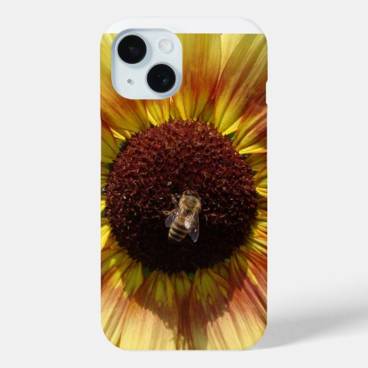 Bee on Sunflower phone case (Rückseite)