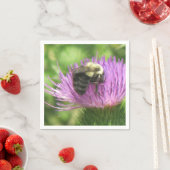 Bee on Thistle Napkin Serviette (Beispiel)