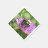 Bee on Thistle Napkin Serviette (Ecke)