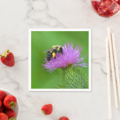 Bee on Thistle Paper Napkin Serviette (Beispiel)
