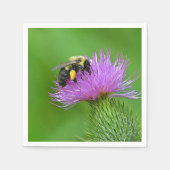 Bee on Thistle Paper Napkin Serviette (Vorderseite)