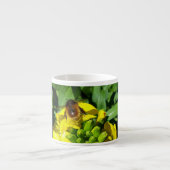 Bee on Yellow Flowers Espressotasse (Vorderseite)