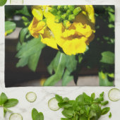 Bee on Yellow Flowers Geschirrtuch (Gefaltet)