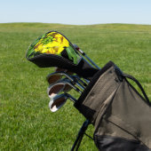 Bee on Yellow Flowers Golf Headcover (In SItu)