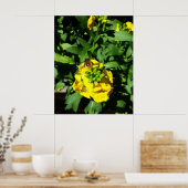 Bee on Yellow Flowers Poster (Küche)