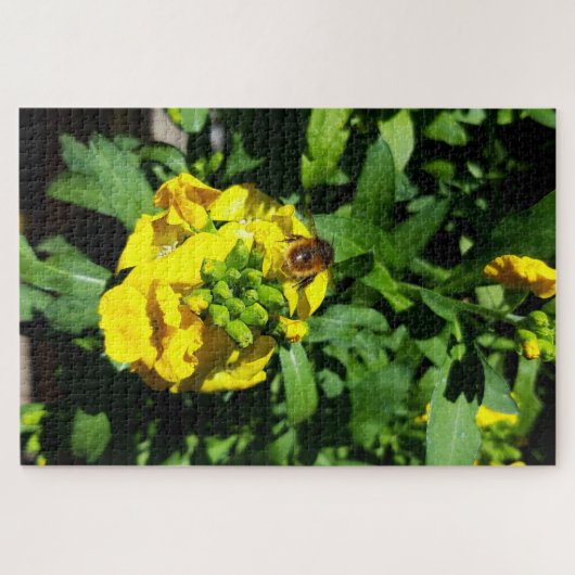 Bee on Yellow Flowers Puzzle (Horizontal)
