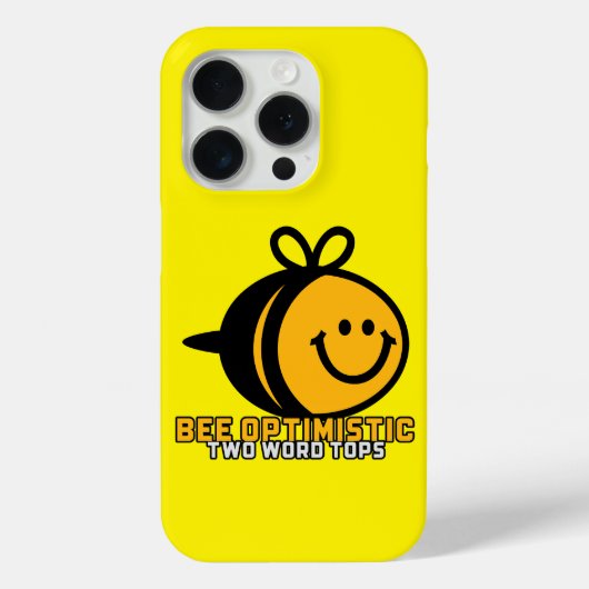 Bee Optimistic T.W.T Bumble Bee Apple Case (Rückseite)