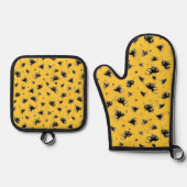Bee Oven Mitt & Pot Holder Set - Niedliche BienenK (Vorderseite)