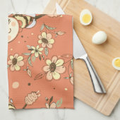 Bee Painting Geschirrtuch (Viertel Falte)