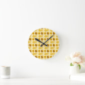 Bee Painting Ideas Runde Wanduhr (Zuhause)
